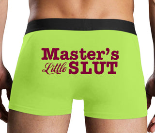 Master's Little Slut - Neon Yellow Boxer Brief
