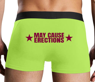 May Cause Erections - Neon Yellow Boxer Brief