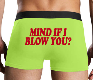 Mind If I Blow You - Neon Yellow Boxer Brief