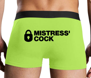 Mistress Owned Cock - Neon Yellow Boxer Brief