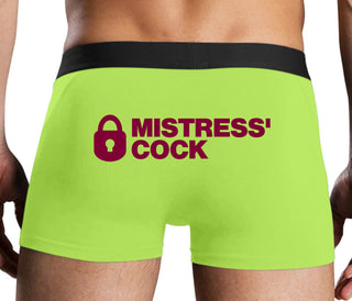 Mistress Owned Cock - Neon Yellow Boxer Brief