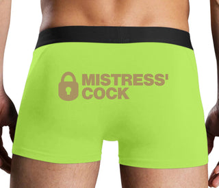Mistress Owned Cock - Neon Yellow Boxer Brief