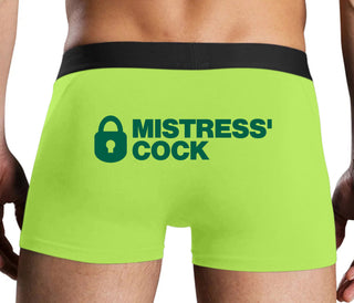 Mistress Owned Cock - Neon Yellow Boxer Brief