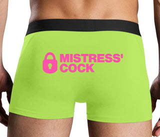 Mistress Owned Cock - Neon Yellow Boxer Brief