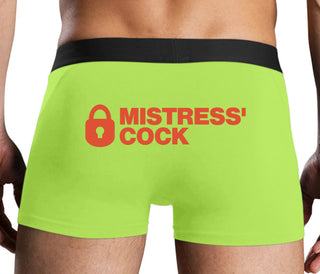 Mistress Owned Cock - Neon Yellow Boxer Brief
