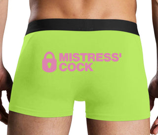 Mistress Owned Cock - Neon Yellow Boxer Brief