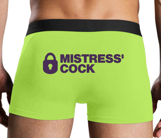 Mistress Owned Cock - Neon Yellow Boxer Brief