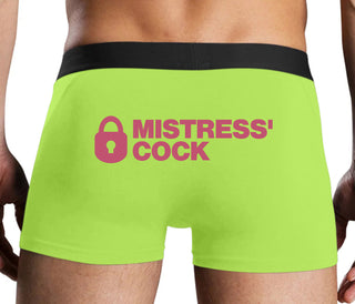 Mistress Owned Cock - Neon Yellow Boxer Brief