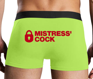 Mistress Owned Cock - Neon Yellow Boxer Brief