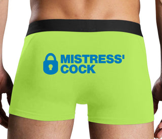 Mistress Owned Cock - Neon Yellow Boxer Brief