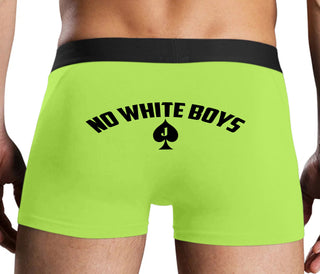 No White Boys - Jack Of Spades - Neon Yellow Boxer Brief