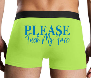 Please Fuck My Face - Neon Yellow Boxer Brief