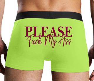 Please Fuck My Ass - Neon Yellow Boxer Brief