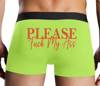 Please Fuck My Ass - Neon Yellow Boxer Brief