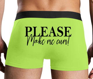 Please Make Me Cum - Neon Yellow Boxer Brief