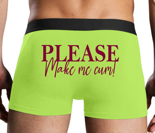 Please Make Me Cum - Neon Yellow Boxer Brief