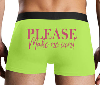 Please Make Me Cum - Neon Yellow Boxer Brief
