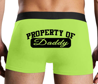 Property Of Daddy - Athletic Look - Neon Yellow Boxer Brief