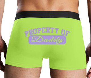 Property Of Daddy - Athletic Look - Neon Yellow Boxer Brief