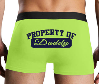 Property Of Daddy - Athletic Look - Neon Yellow Boxer Brief