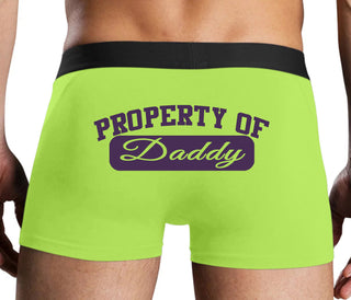 Property Of Daddy - Athletic Look - Neon Yellow Boxer Brief