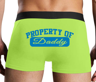 Property Of Daddy - Athletic Look - Neon Yellow Boxer Brief