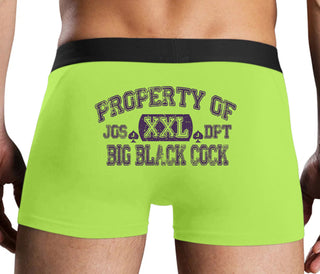 Property Of Big Black Cock - Jack Of Spades - Neon Yellow Boxer Brief