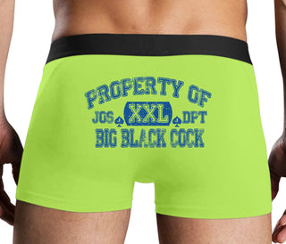 Property Of Big Black Cock - Jack Of Spades - Neon Yellow Boxer Brief
