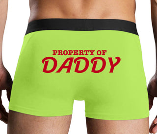 Property Of Daddy - Neon Yellow Boxer Brief