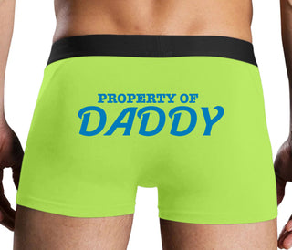 Property Of Daddy - Neon Yellow Boxer Brief