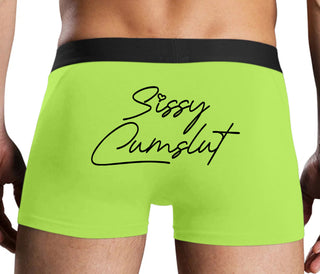 Sissy Cumslut - Neon Yellow Boxer Brief