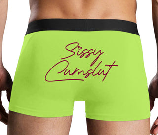 Sissy Cumslut - Neon Yellow Boxer Brief