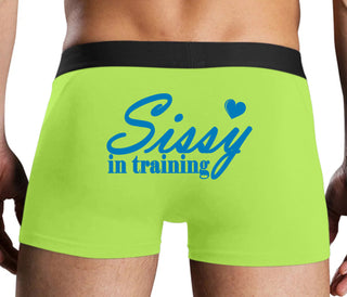 Sissy In Training - Neon Yellow Boxer Brief