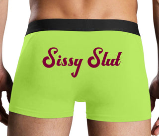 Sissy Slut - Neon Yellow Boxer Brief