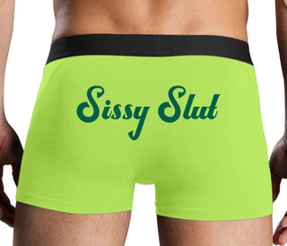 Sissy Slut - Neon Yellow Boxer Brief