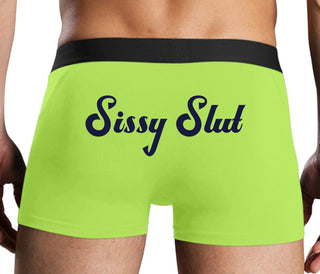 Sissy Slut - Neon Yellow Boxer Brief