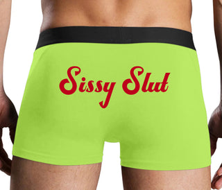 Sissy Slut - Neon Yellow Boxer Brief