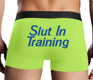 Slut In Training - Neon Yellow Boxer Brief