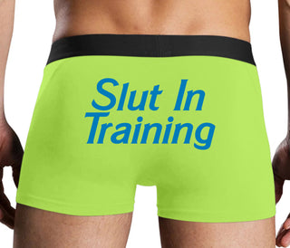 Slut In Training - Neon Yellow Boxer Brief