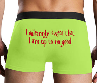 I Solemnly Swear I Am Up To No Good - Neon Yellow Boxer Brief