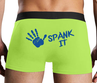 Spank It - Cute Hand Print - Neon Yellow Boxer Brief