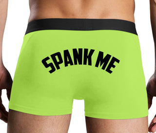 Spank Me - Bold Design - Neon Yellow Boxer Brief
