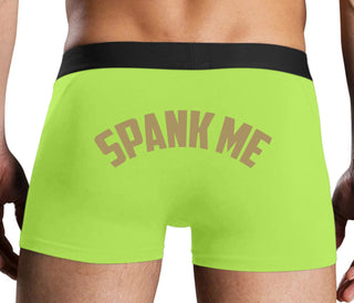 Spank Me - Bold Design - Neon Yellow Boxer Brief