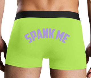 Spank Me - Bold Design - Neon Yellow Boxer Brief