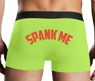 Spank Me - Bold Design - Neon Yellow Boxer Brief