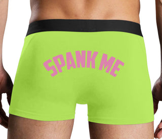 Spank Me - Bold Design - Neon Yellow Boxer Brief