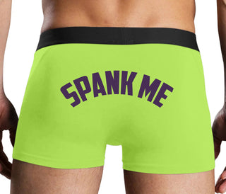 Spank Me - Bold Design - Neon Yellow Boxer Brief