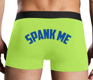 Spank Me - Bold Design - Neon Yellow Boxer Brief