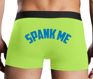 Spank Me - Bold Design - Neon Yellow Boxer Brief