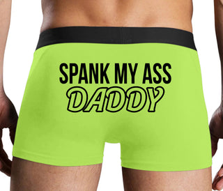 Spank My Ass Daddy - Neon Yellow Boxer Brief
